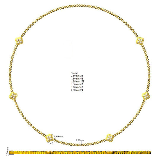 SN1836 — Necklace - 9k Yellow Gold detail