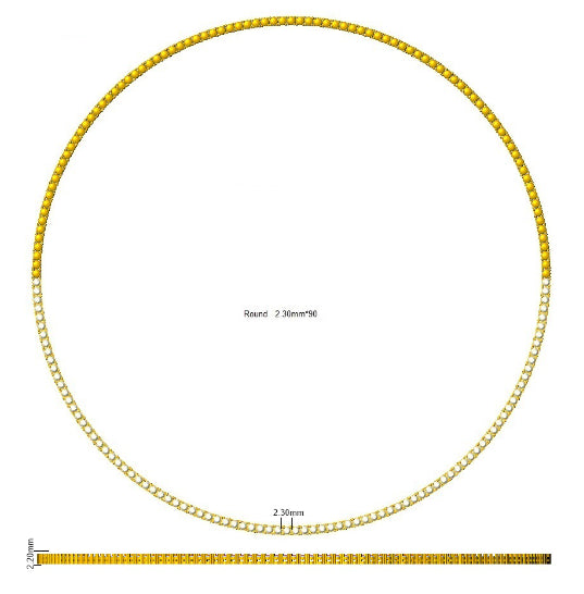 SN1838WG)18-2 — Necklace - 18k White Gold detail