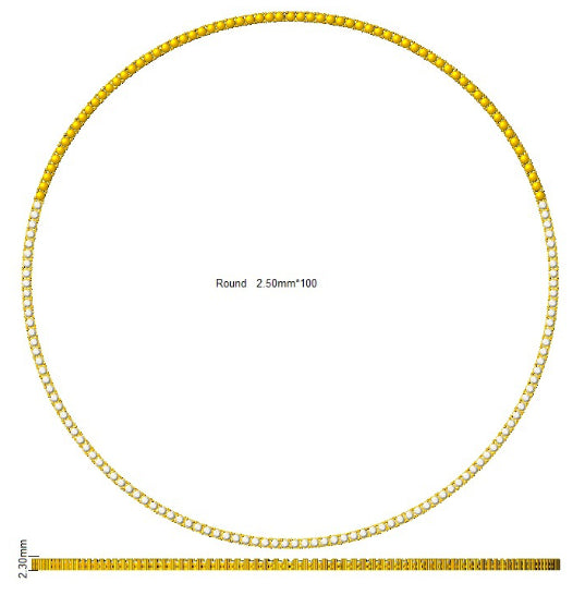 SN1839 — Necklace - 9k Yellow Gold detail