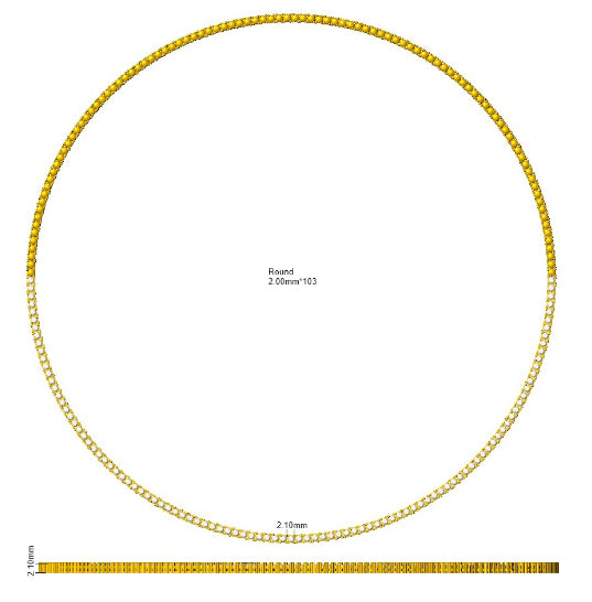 SN1840 — Necklace - 9k Yellow Gold detail
