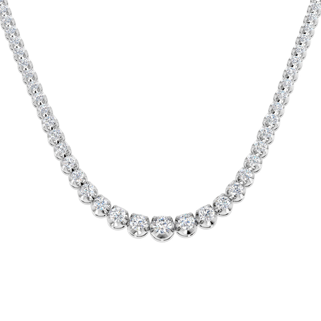 SN1843-13CT — Necklace - 9k White Gold