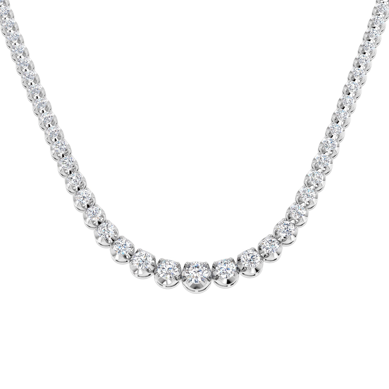 SN1843-13CT — Necklace - 9k White Gold