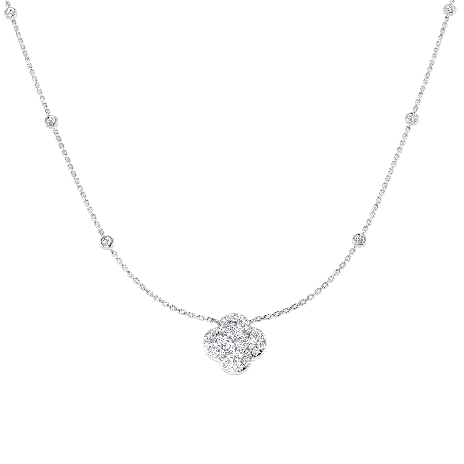 SN1844 — Necklace - 9k White Gold