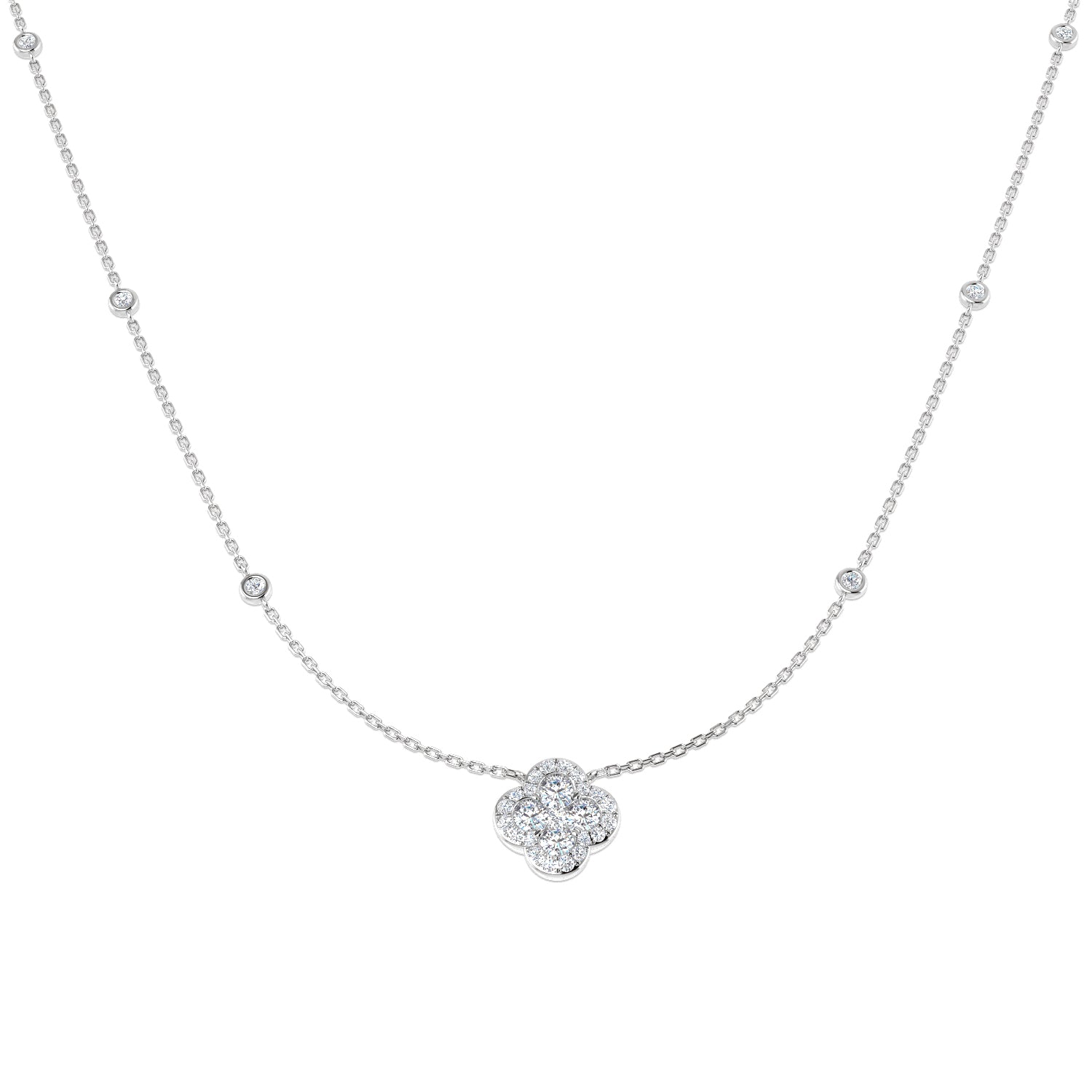 SN1845 — Necklace - 9k White Gold