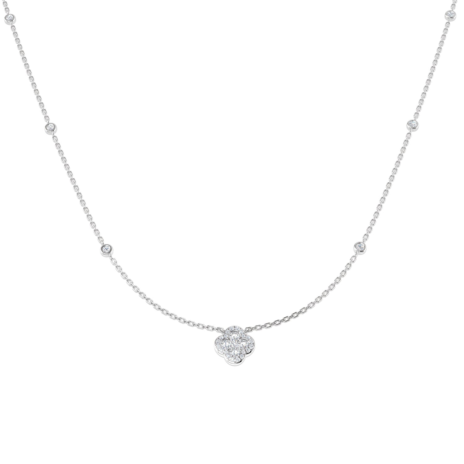 SN1847 — Necklace - 9k White Gold