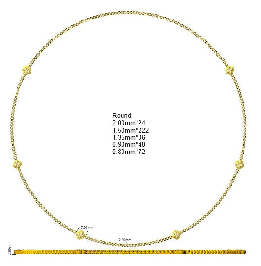 SN1851 — Necklace - 9k Yellow Gold detail