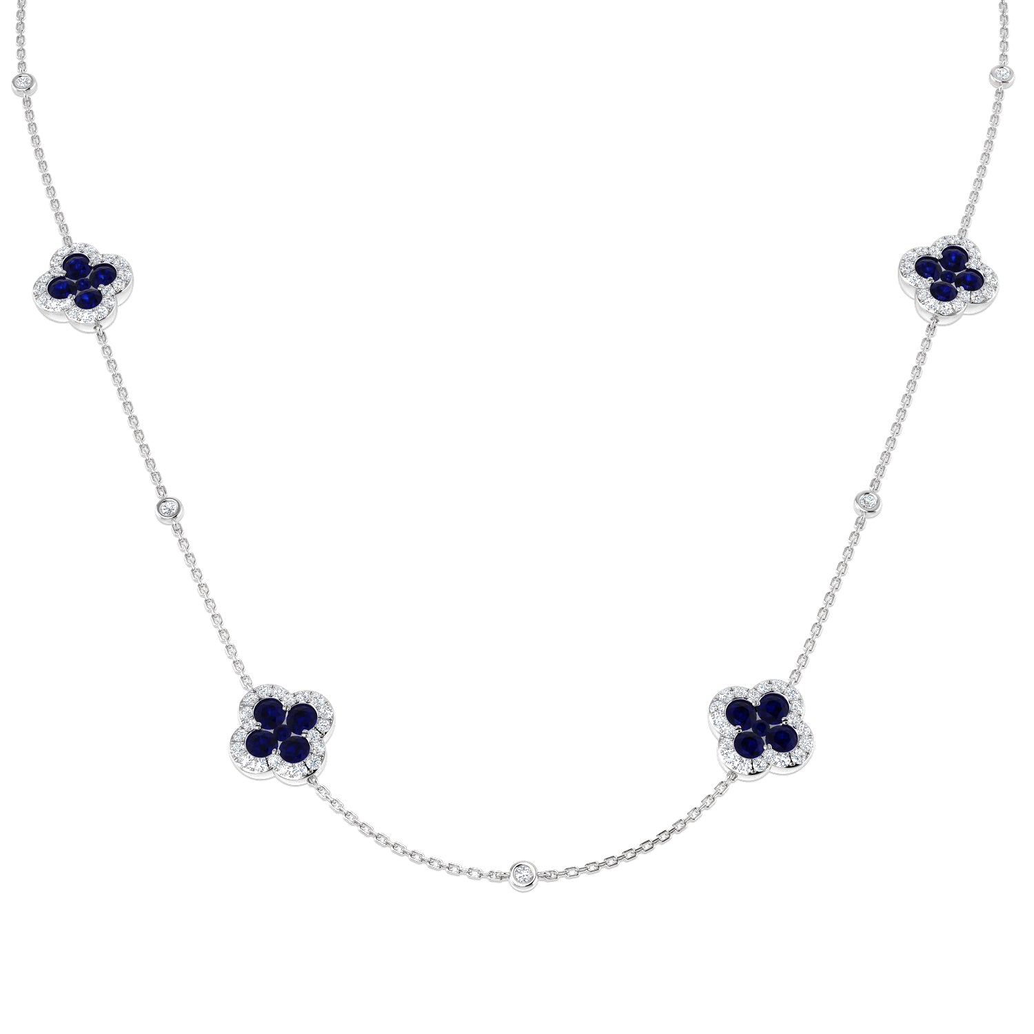SN1853-18 — Necklace - 9k White Gold