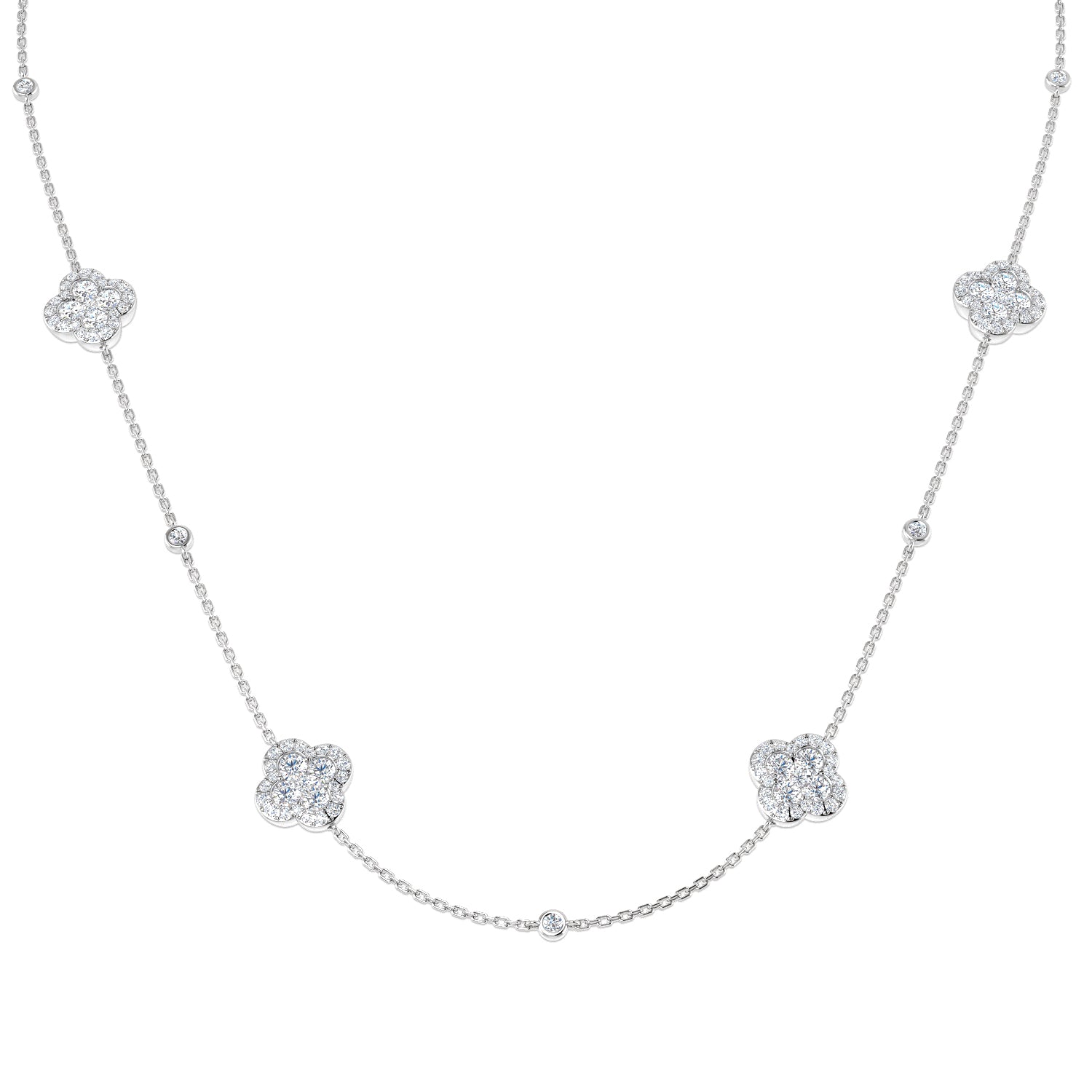 SN1854-18 — Necklace - 9k White Gold
