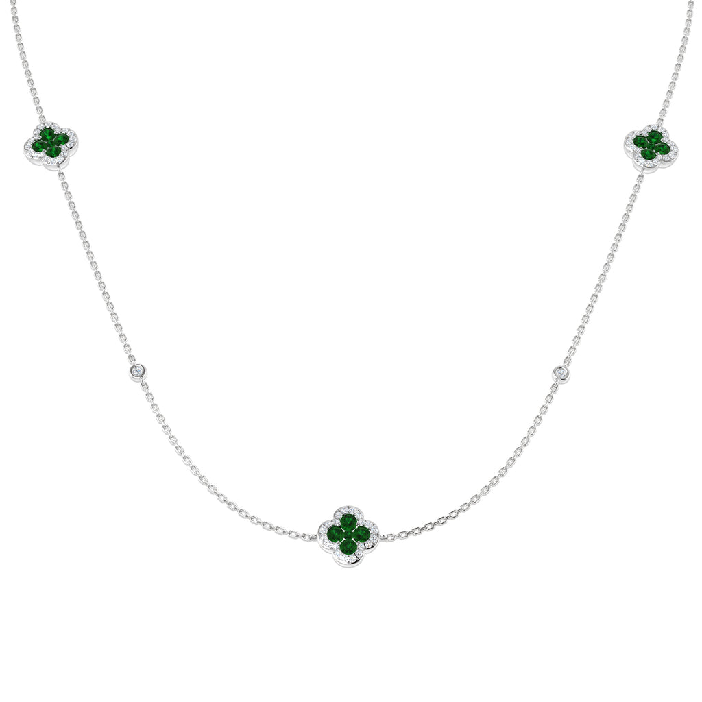 SN1855-36 — Necklace - 9k White Gold