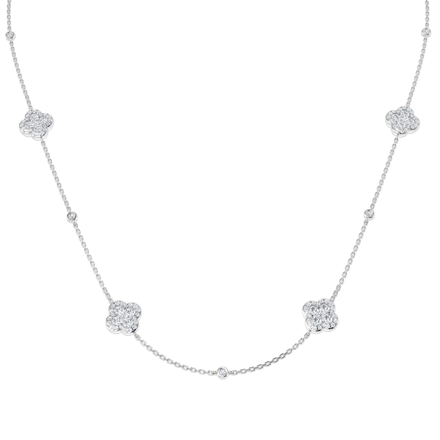 SN1855-18 — Necklace - 9k White Gold
