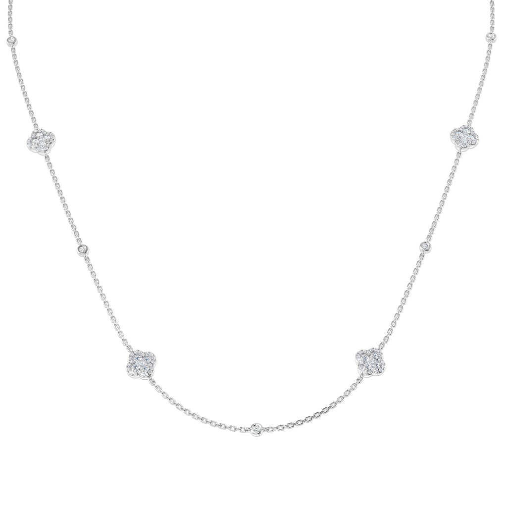 SN1856-18 — Necklace - 9k White Gold