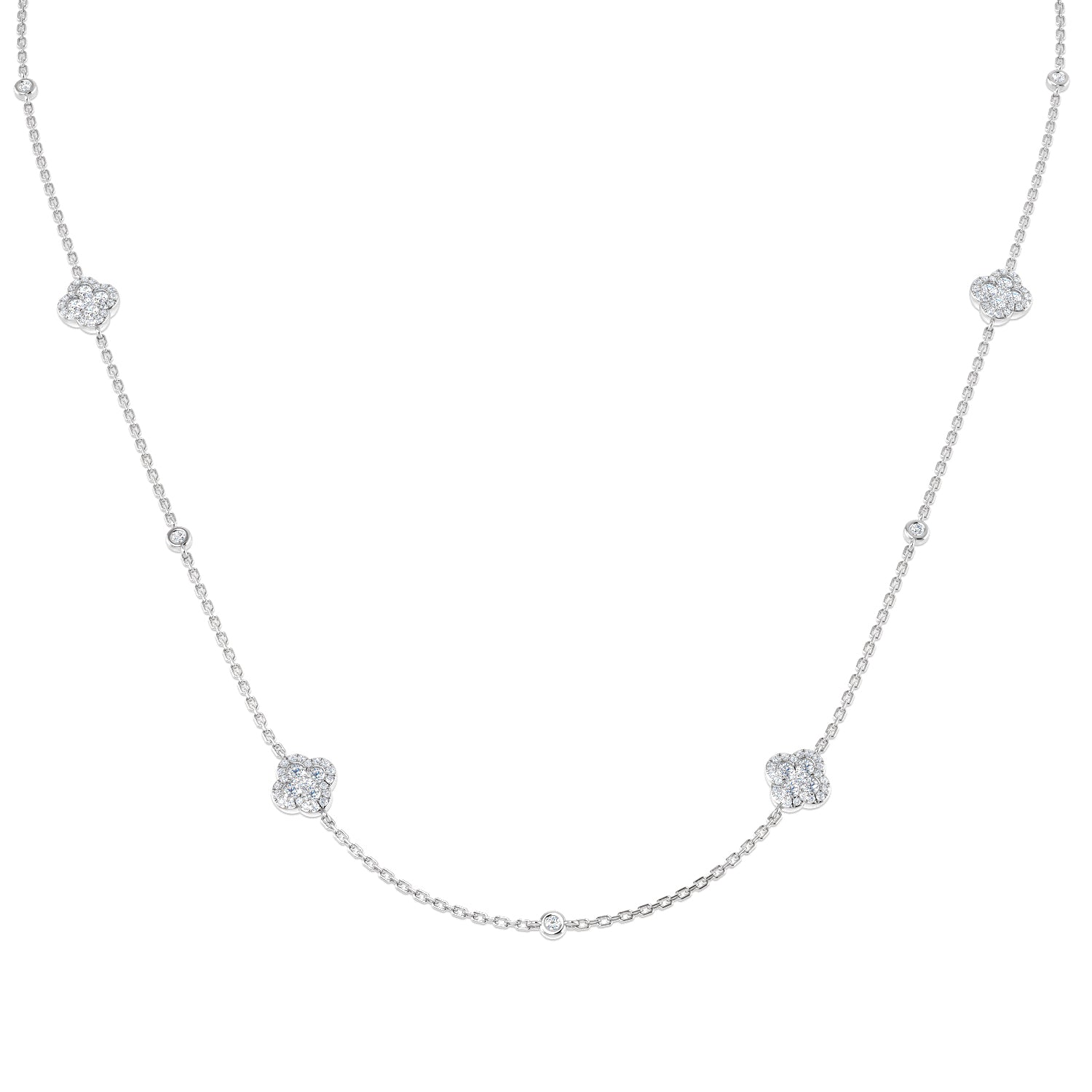 SN1856-18 — Necklace - 9k White Gold