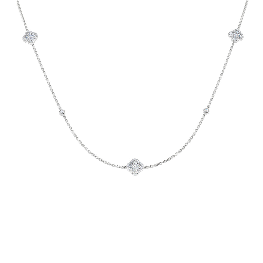 SN1857-36 — Necklace - 9k White Gold