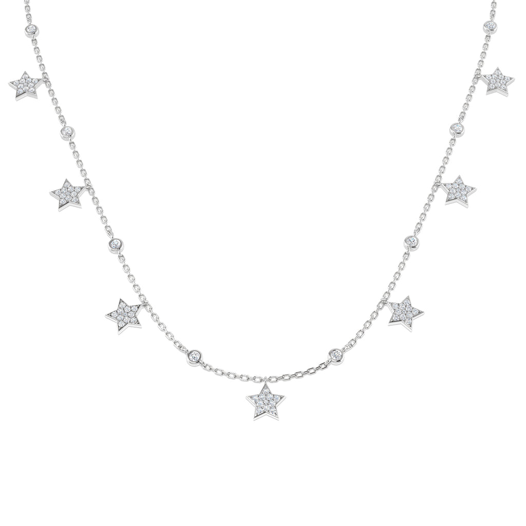 SN1858-18 — Necklace - 9k White Gold