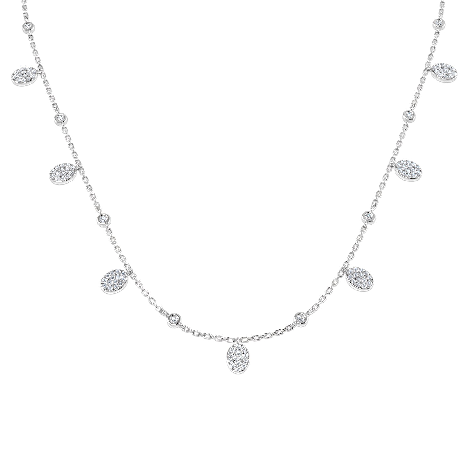 SN1859-18 — Necklace - 9k White Gold