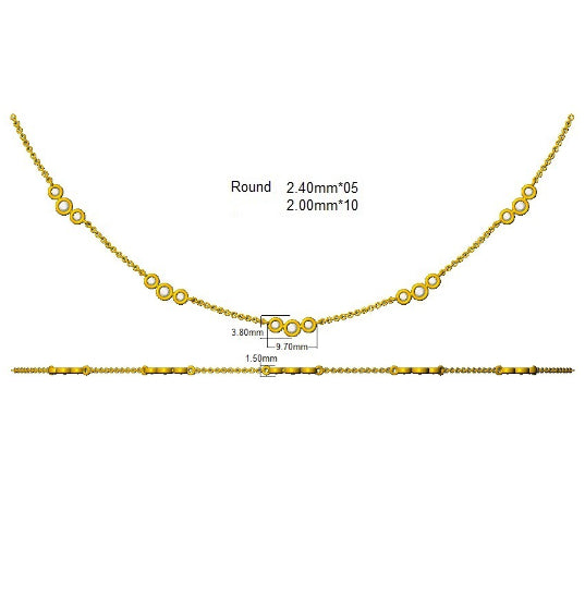SN1861-18 — Necklace - 9k Yellow Gold detail