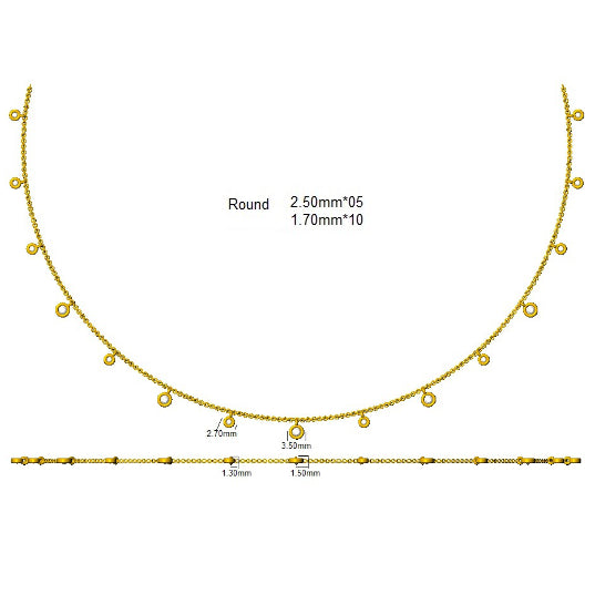 SN1862-18 — Necklace - 9k Yellow Gold detail