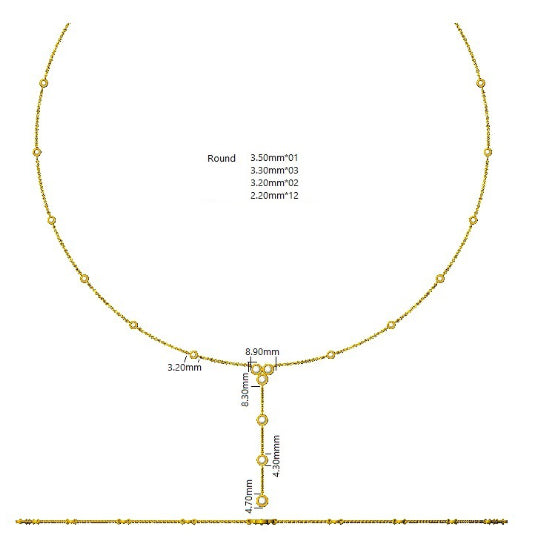 SN1863-18 — Necklace - 9k Yellow Gold detail
