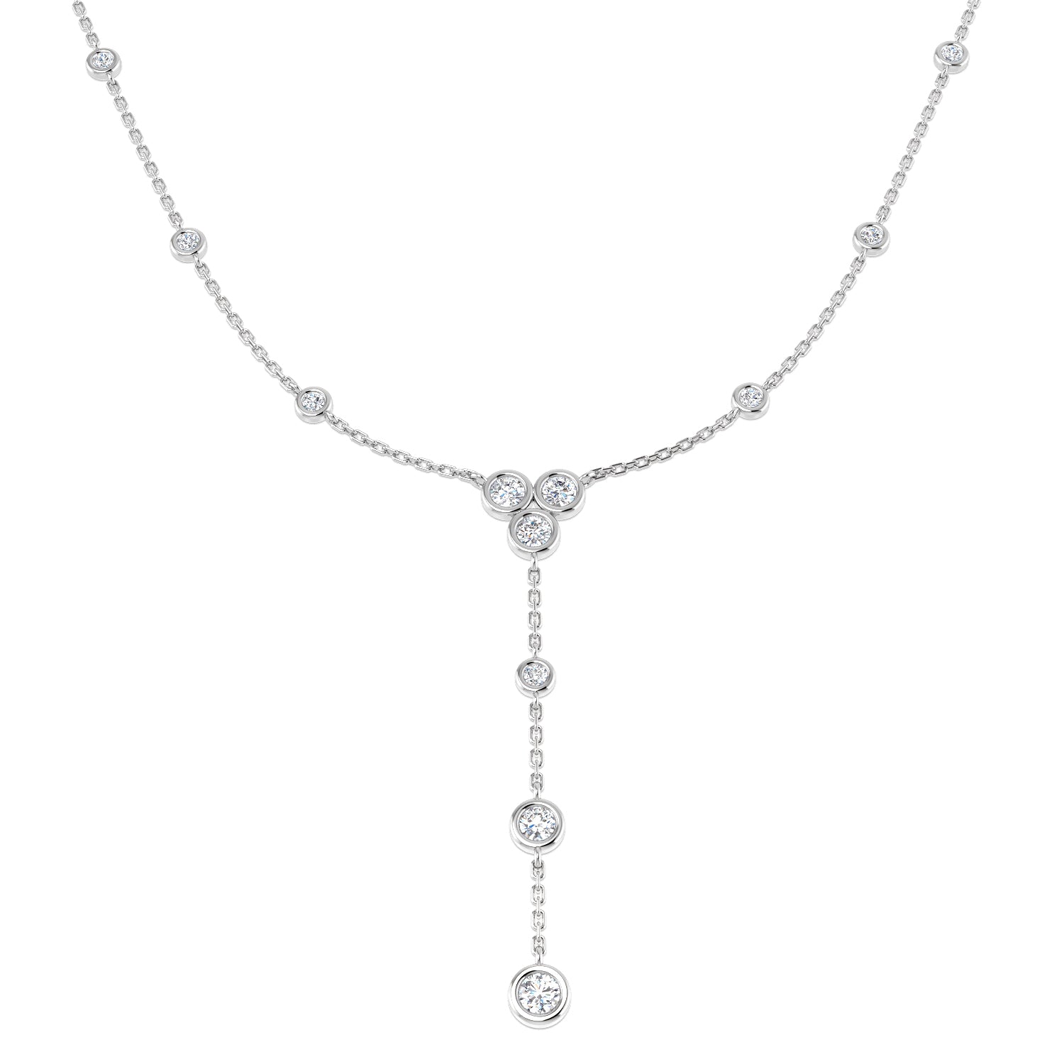 SN1863-18 — Necklace - 9k White Gold