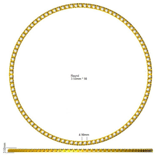 SN1878-19 — Necklace - 9k Yellow Gold detail
