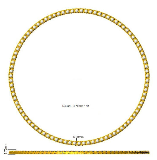 SN1879-19 — Necklace - 9k Yellow Gold detail