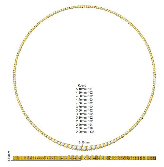 SN1882 — Necklace - 9k Yellow Gold detail