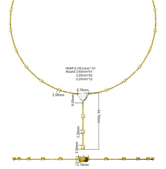SN1886 — Necklace - 9k Yellow Gold detail