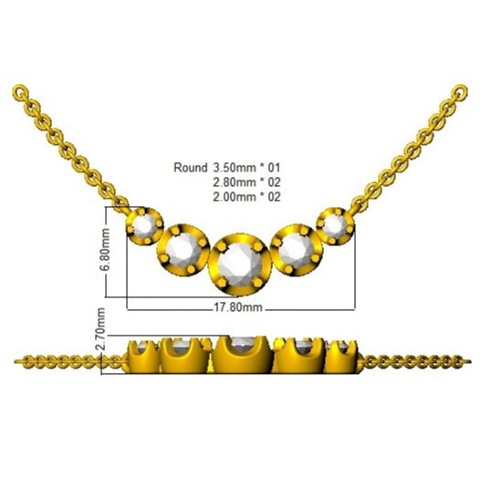 SN1887 — Necklace - 9k Yellow Gold detail