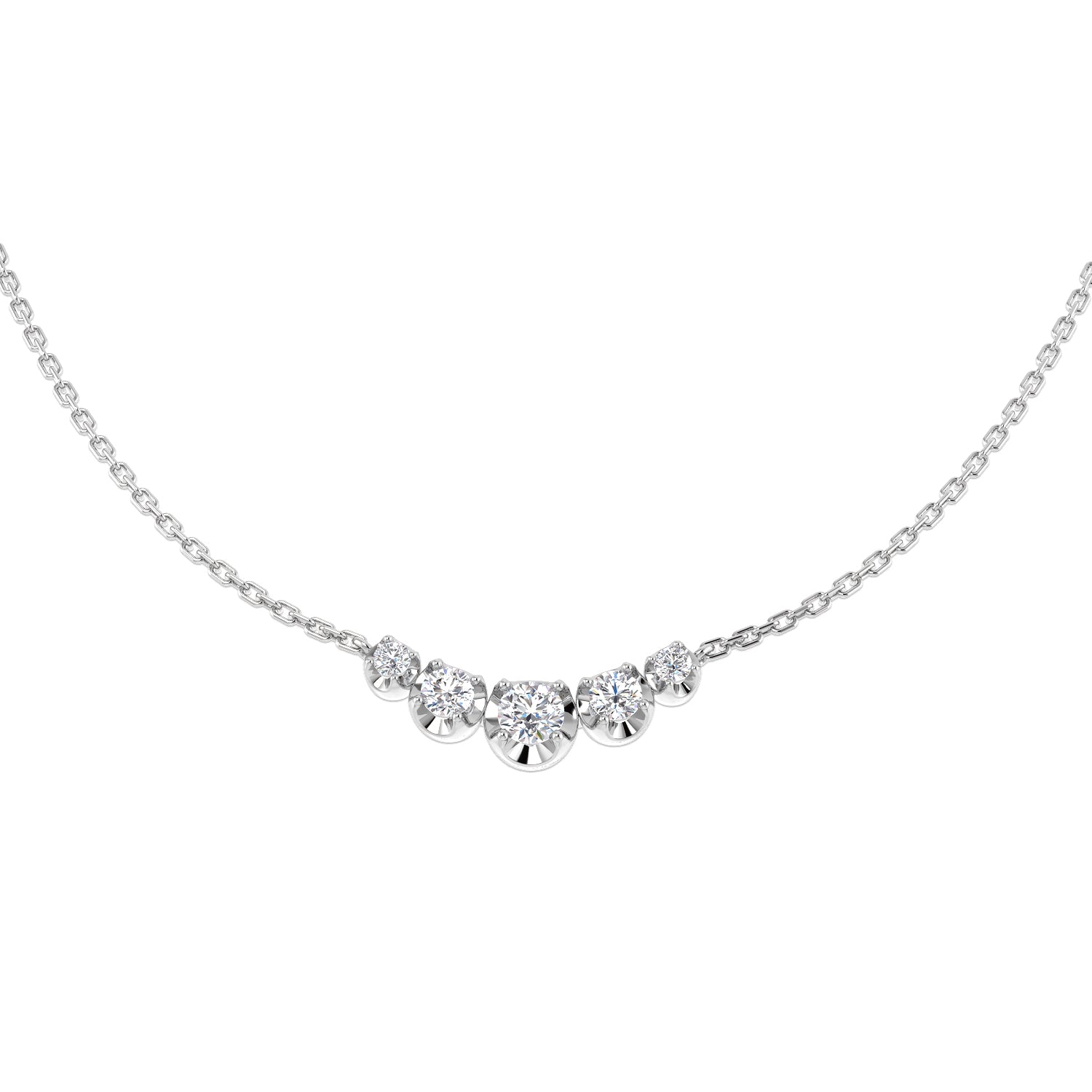 SN1887 — Necklace - 9k White Gold