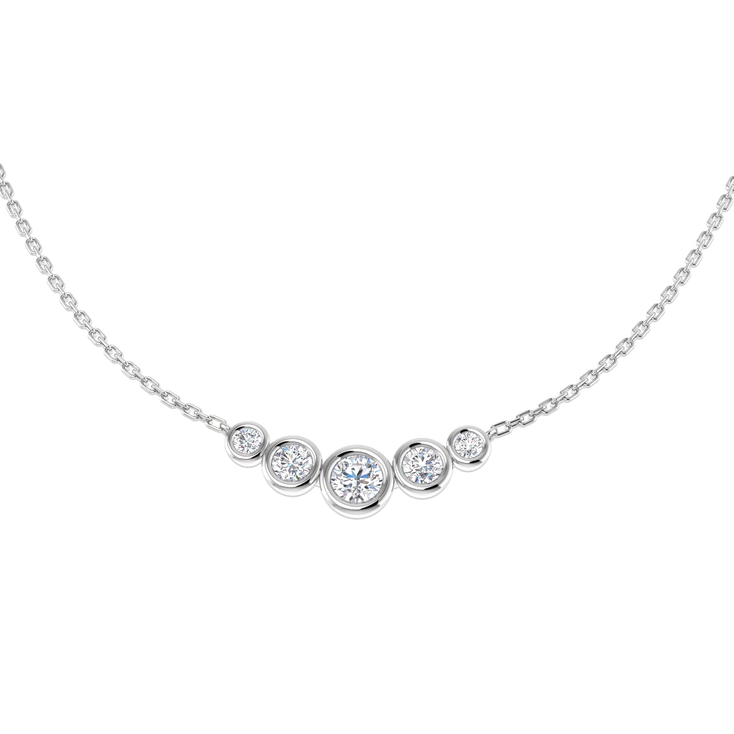 SN1889 — Necklace - 9k White Gold