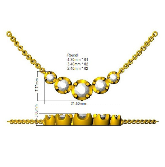 SN1890 — Necklace - 9k Yellow Gold detail