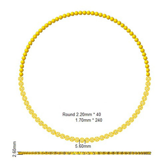 SN1891 — Necklace - 9k Yellow Gold detail