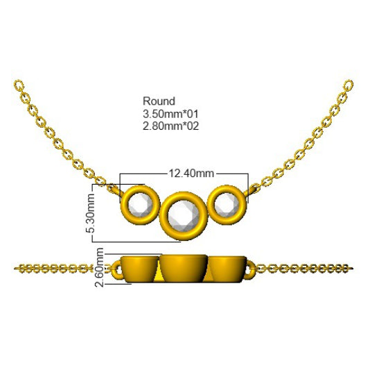 SN1897 — Necklace - 9k Yellow Gold detail