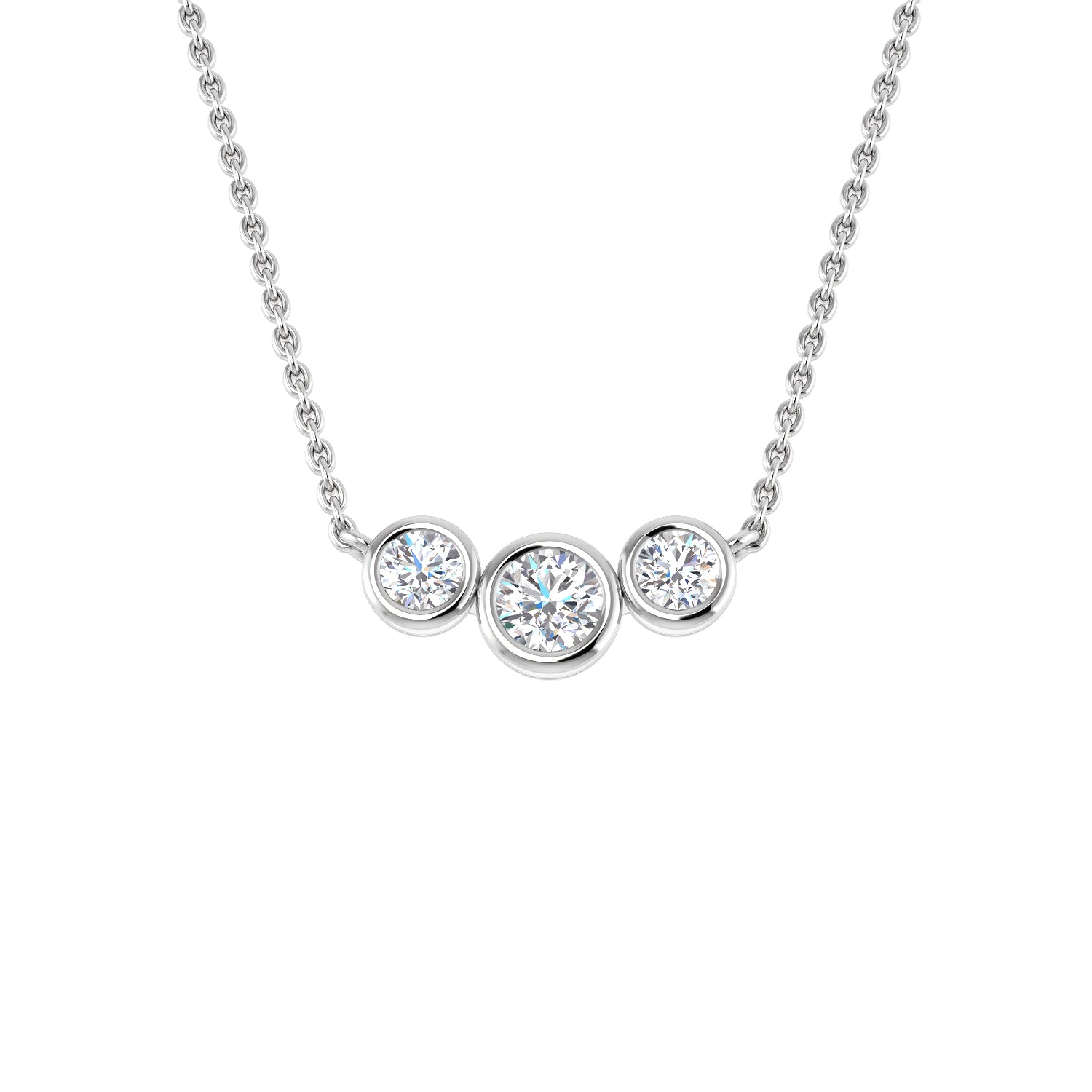 SN1897 — Necklace - 9k White Gold