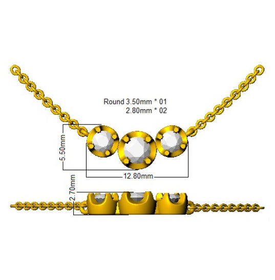 SN1898 — Necklace - 9k Yellow Gold detail