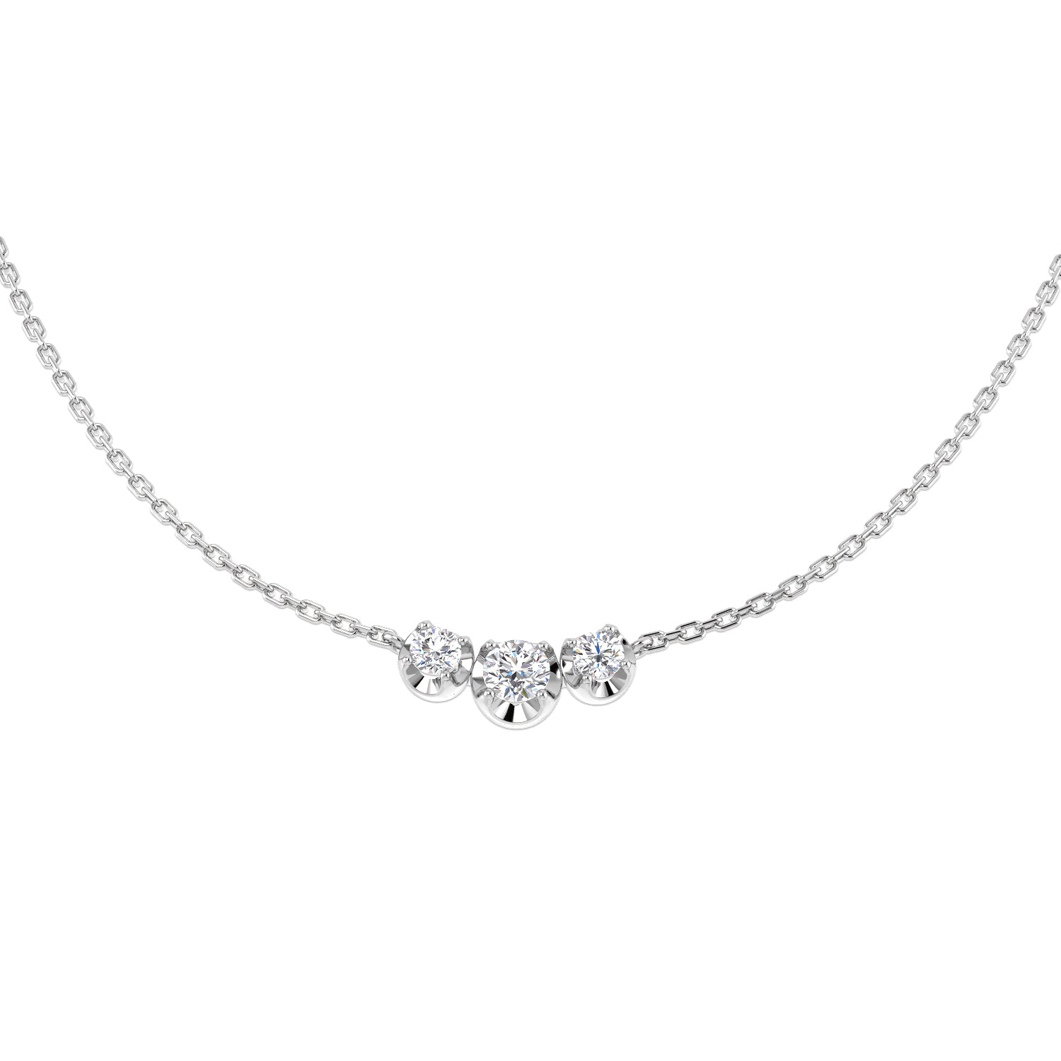 SN1898 — Necklace - 9k White Gold