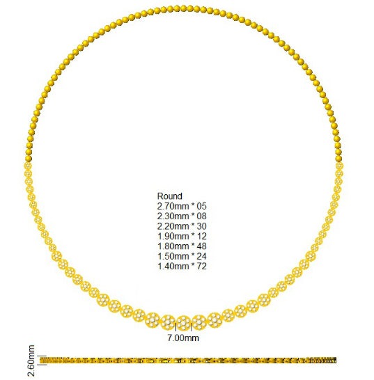 SN1901 — Necklace - 9k Yellow Gold detail