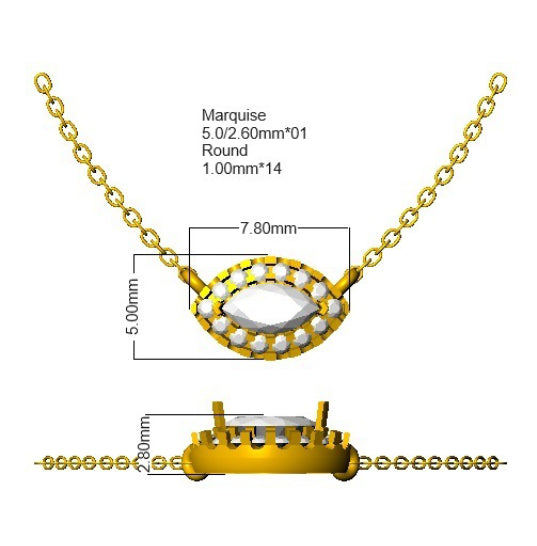 SN1903 — Necklace - 9k Yellow Gold detail