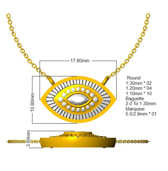 SN1905 — Necklace - 9k Yellow Gold detail