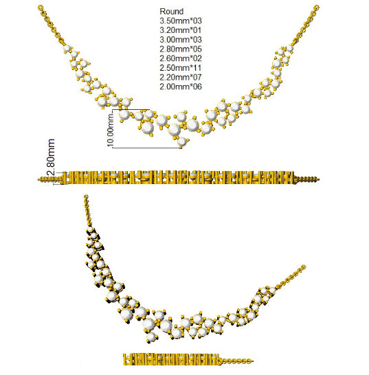 SN1912 — Necklace - 9k Yellow Gold detail