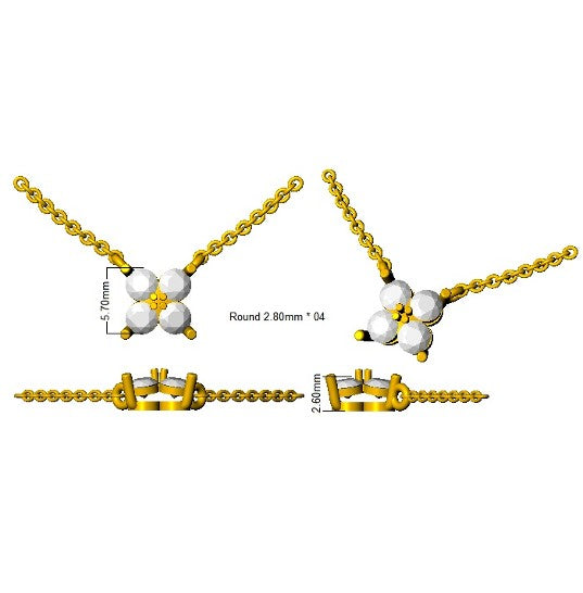 SN1921 — Necklace - 9k Yellow Gold detail