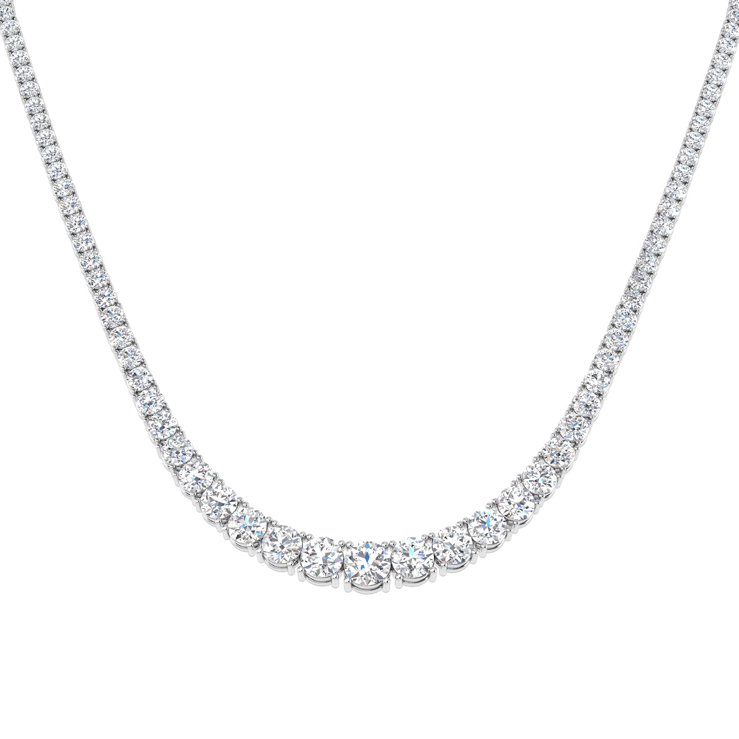 SN1922-17CT — Necklace - 9k White Gold