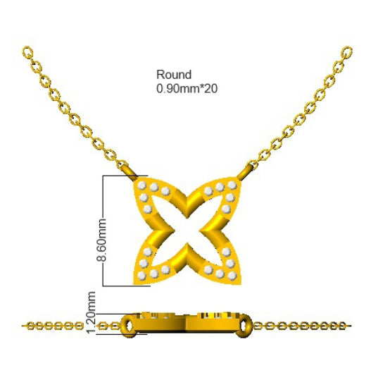 SN1943 — Necklace - 9k Yellow Gold detail