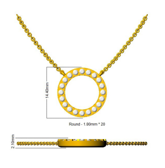 SN1945 — Necklace - 18k Yellow Gold detail