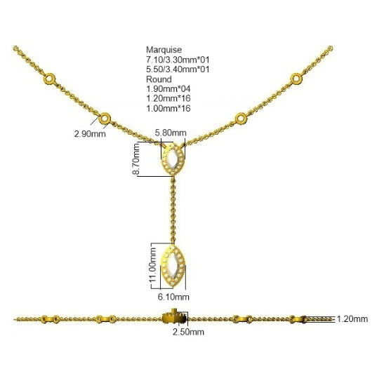 SN1975 — Necklace - 9k Yellow Gold detail