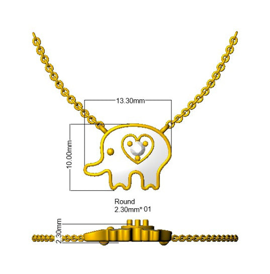SN2012 — Necklace - 9k Yellow Gold detail