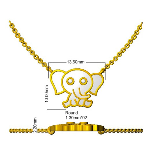 SN2013 — Necklace - 9k Yellow Gold detail