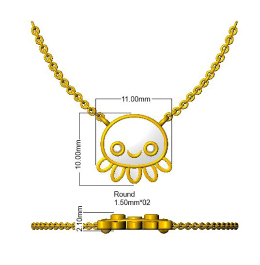 SN2014 — Necklace - 9k Yellow Gold detail