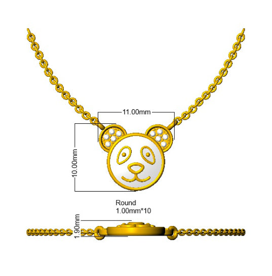 SN2016 — Necklace - 9k Yellow Gold detail