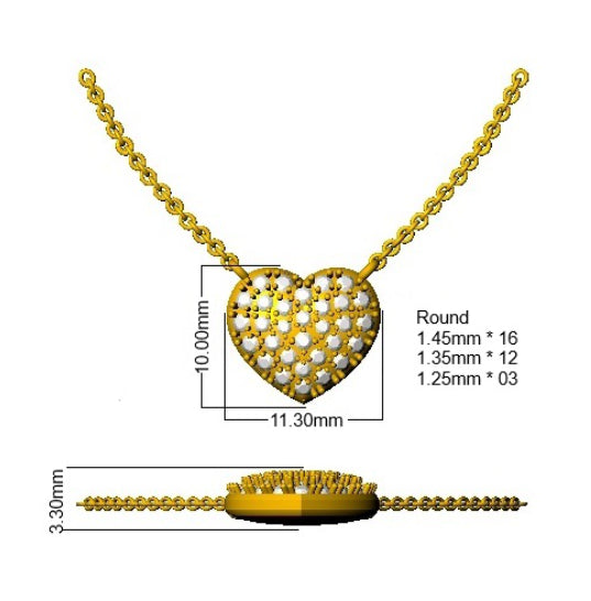 SN2017 — Necklace - 9k Yellow Gold detail